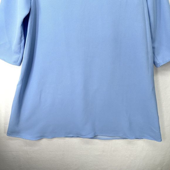 Pomander Place by Tuckernuck Blue Daphne Dress Swing Ruffle Bow sz L - Picture 4 of 16